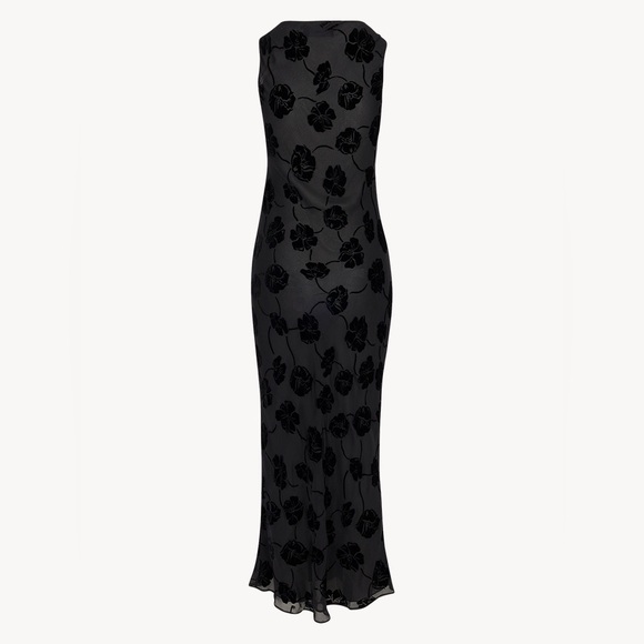 Réalisation Par – The Carla Dress in Lily Devoré Noir - Black - Picture 8 of 16